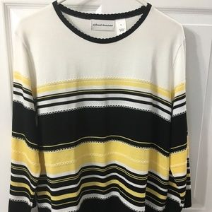 Alfred Dunner L/S Multi Stripe Sweater XL